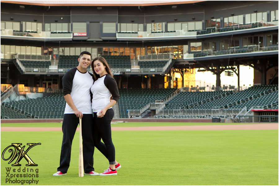 engagement session at Southwest University Park