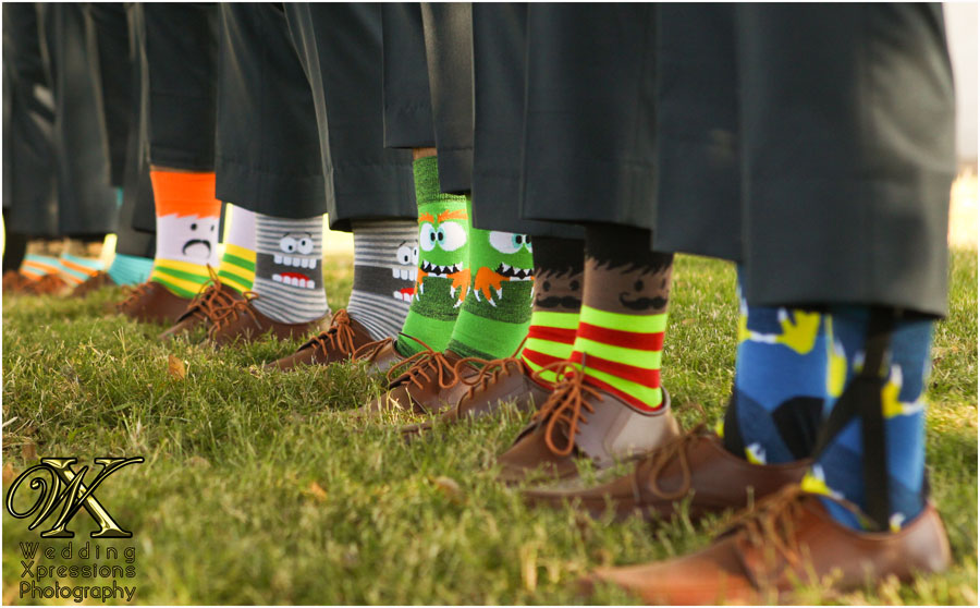 funny colorful groomsmen socks