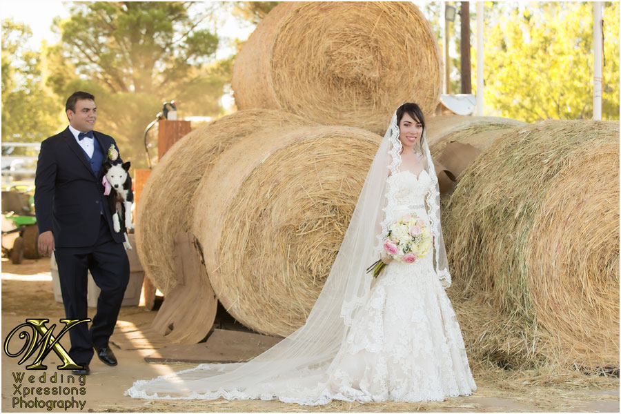 groom with bride's wedding gift