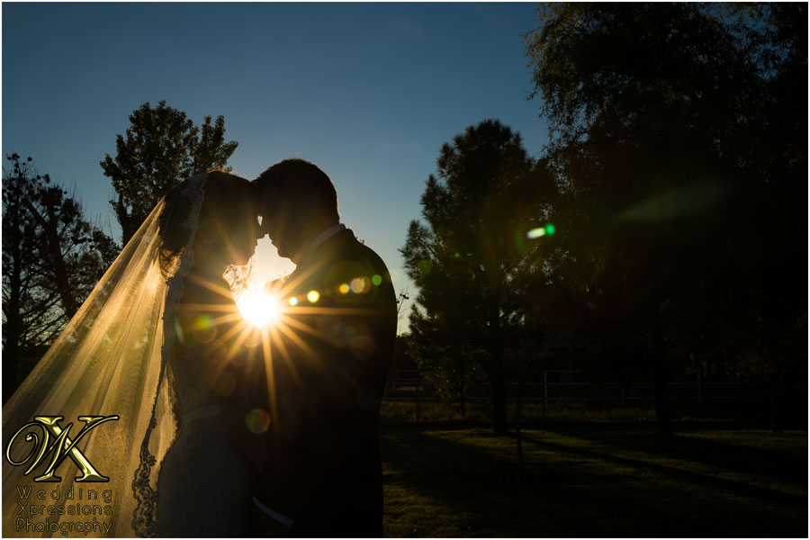 wedding sunset silhouette 