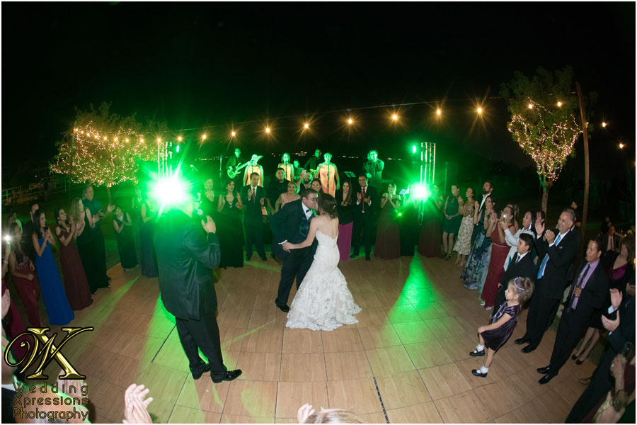 bride and groom dancing on the dance floor during El Paso wedding