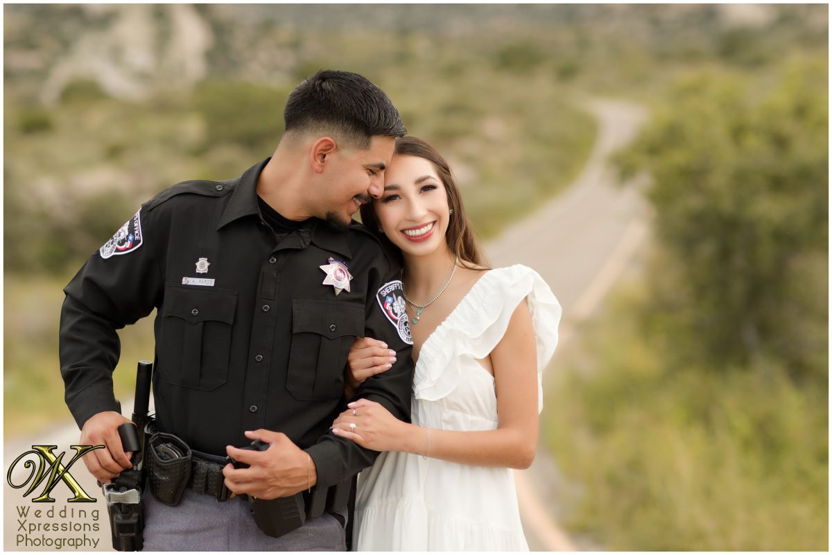 Alan and Illiana in casual outfits at Aguirre Springs.