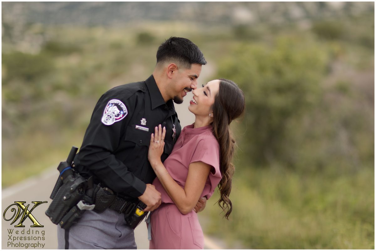 Alan and Illiana whispering at Aguirre Springs.