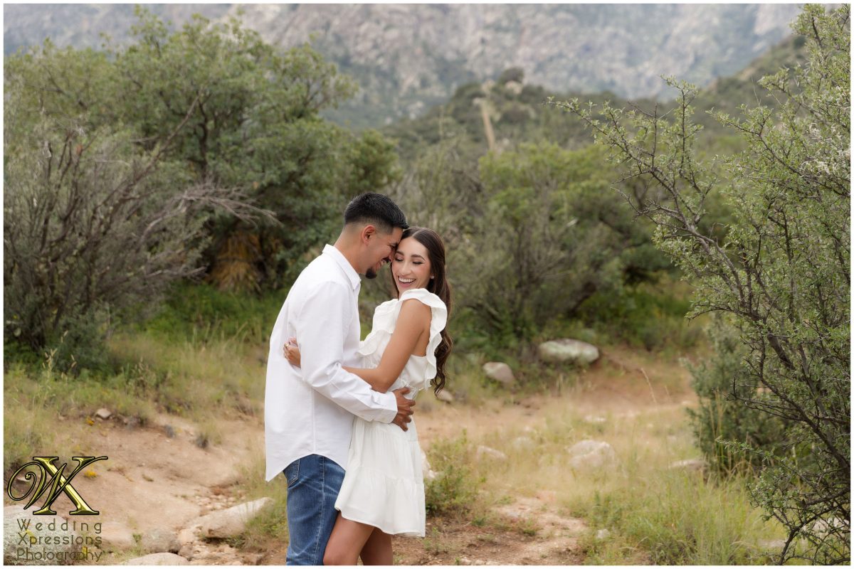 Alan and Illiana embracing during their Aguirre Springs session.