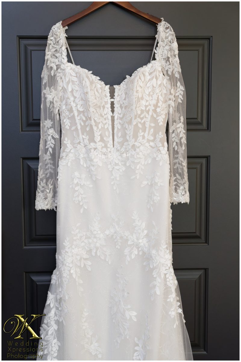 Sophisticated bridal gown detail captured by Wedding Xpressions Photography at The Plaza Hotel.