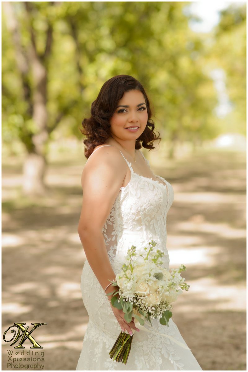 Close-up portrait of the bride, highlighting her genuine joy and beauty.