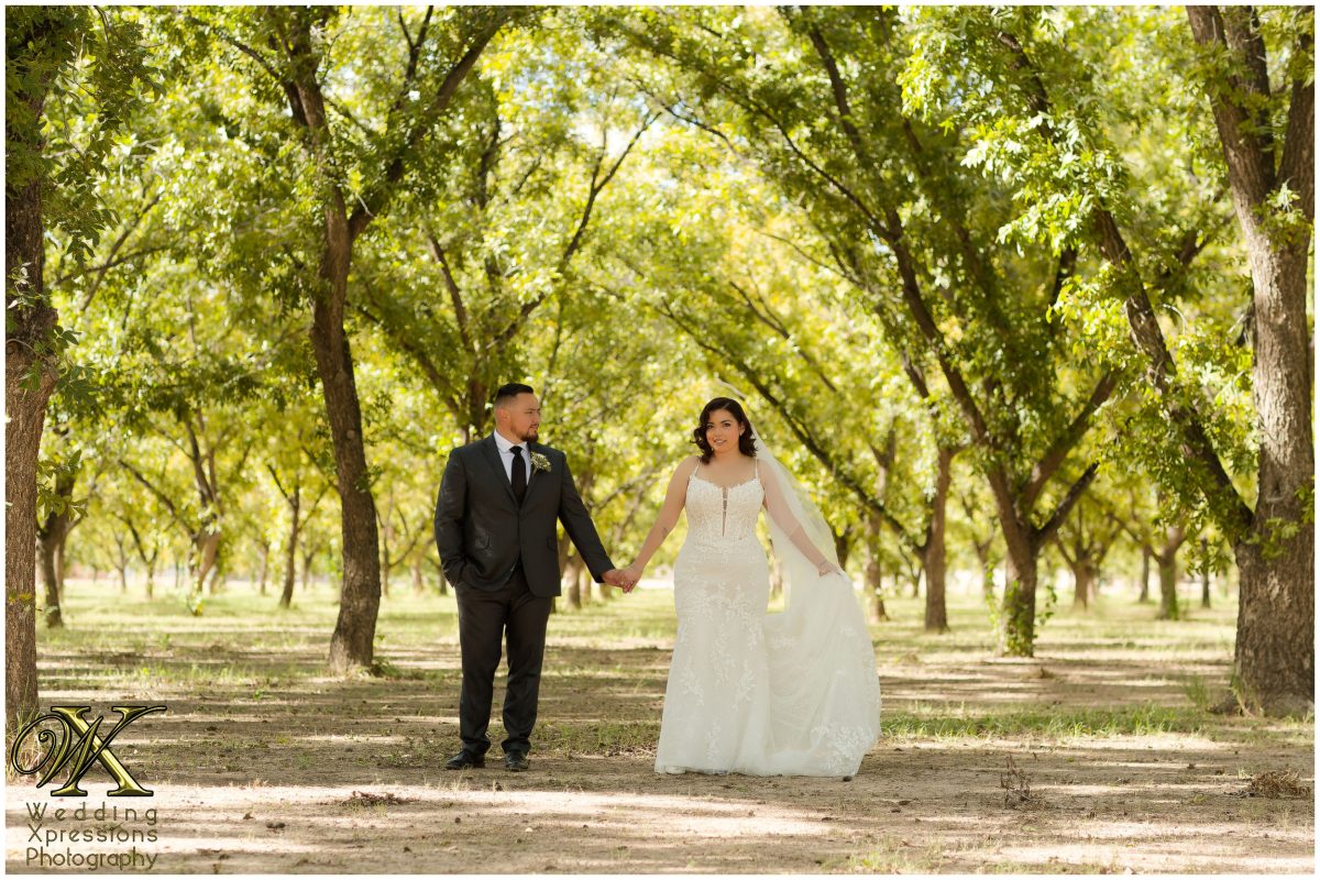 Christian and Melissa walking together toward their new future as a married couple.