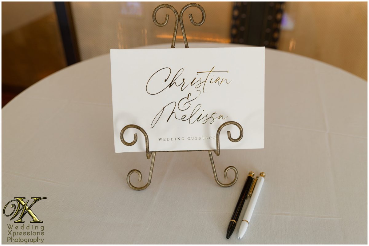 Fine art place card detail for Christian and Melissa’s intimate reception.