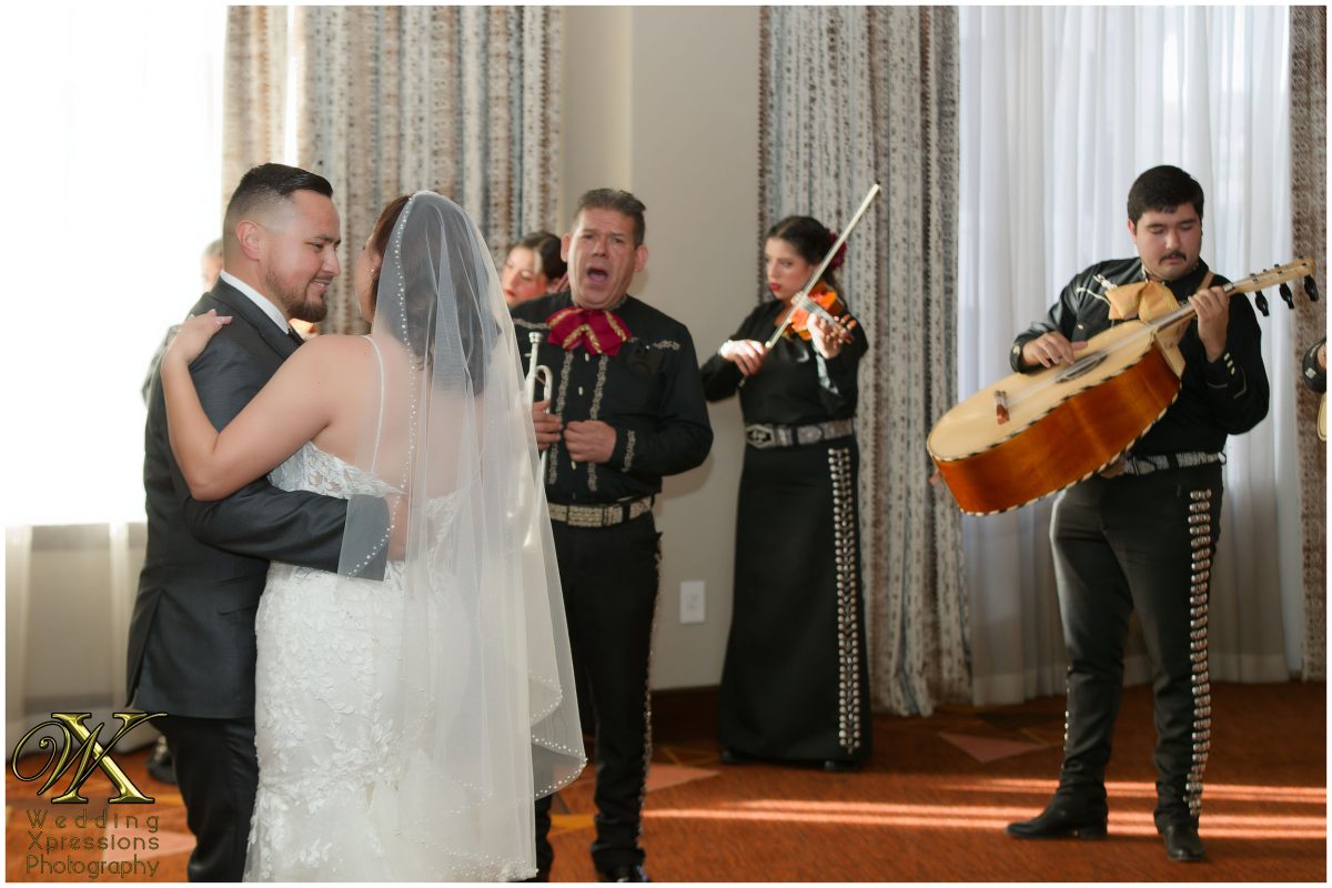 Christian and Melissa sharing their first dance as a married couple.