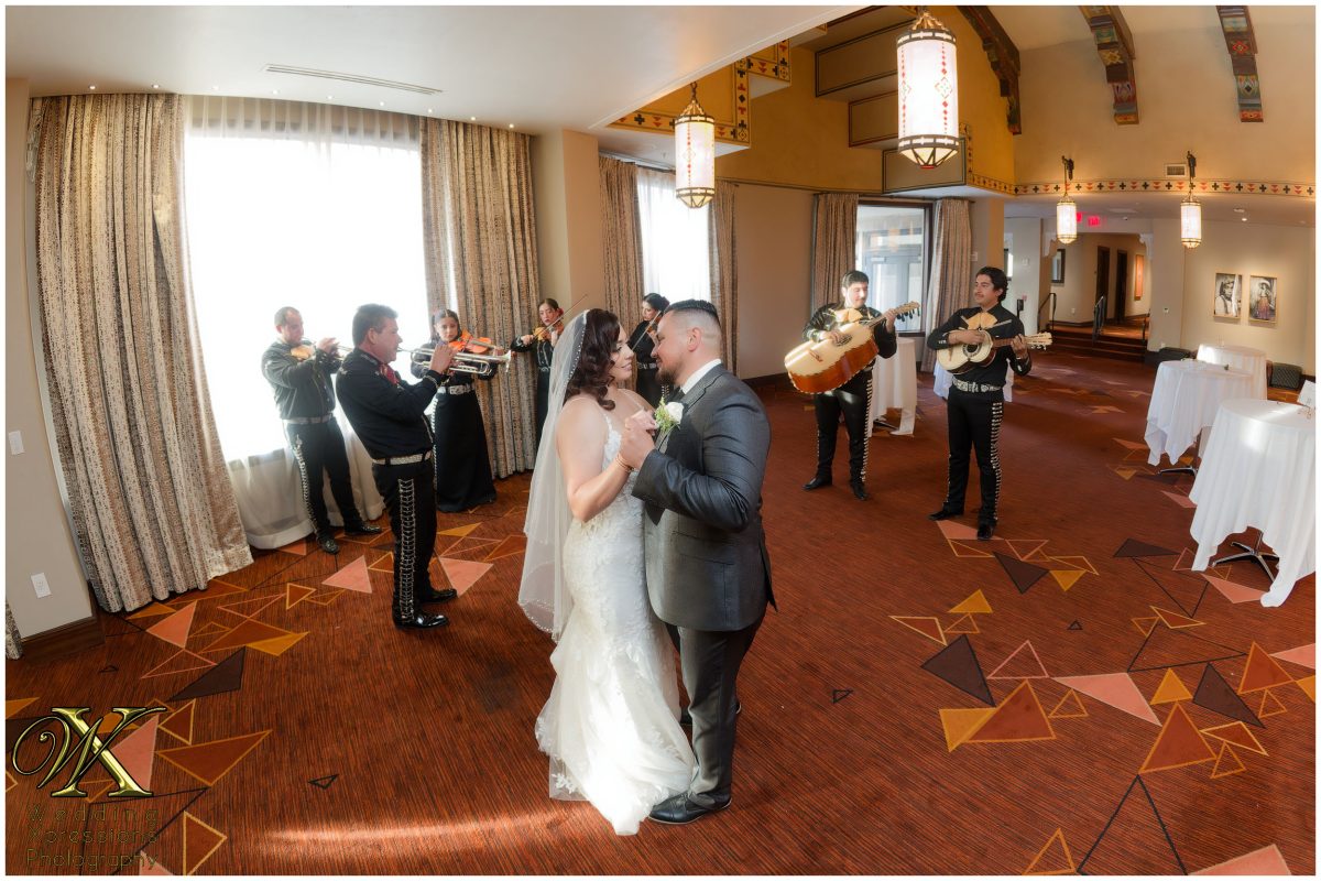 Christian and Melissa dancing while the mariachi played at The Plaza Hotel