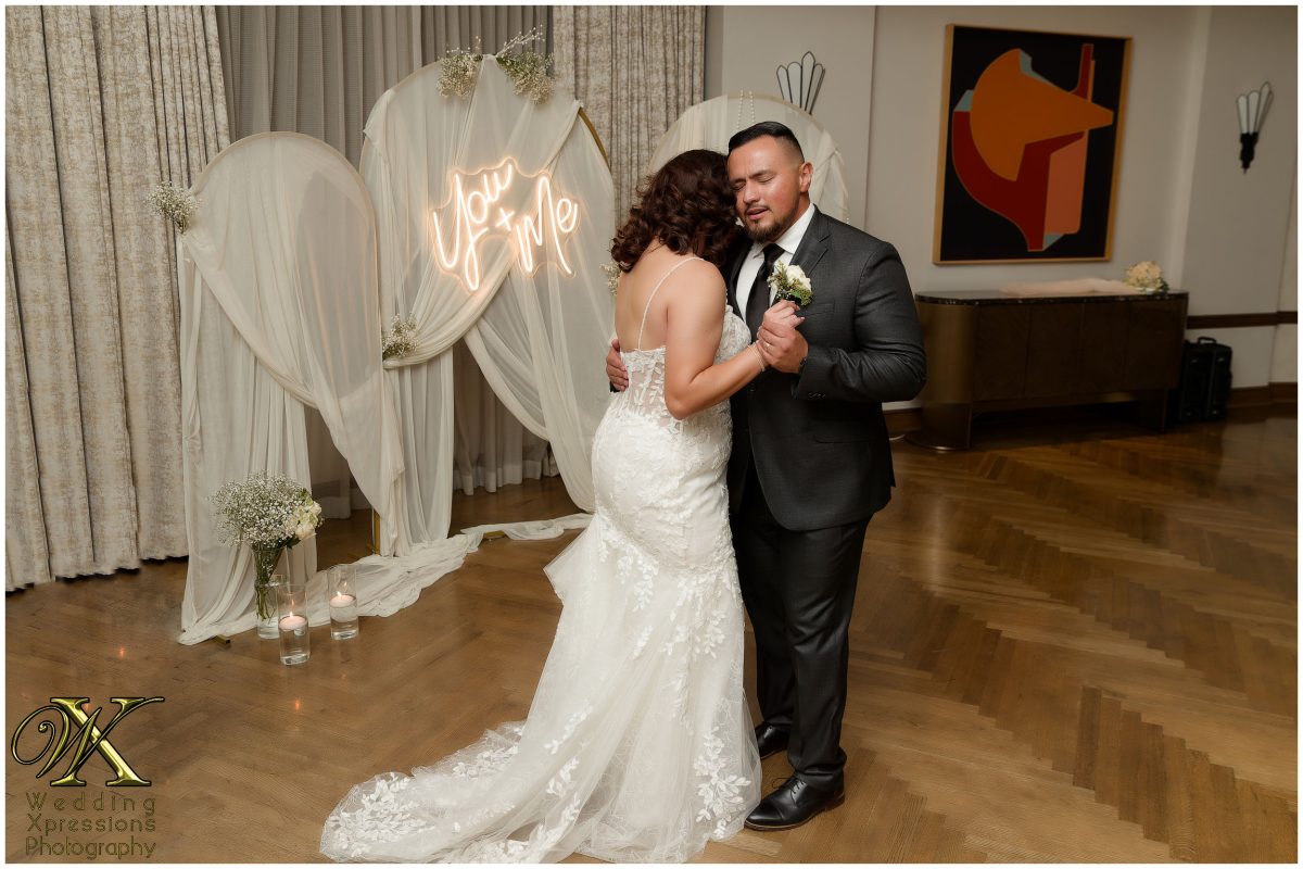 Christian and Melissa dancing during the evening celebration.