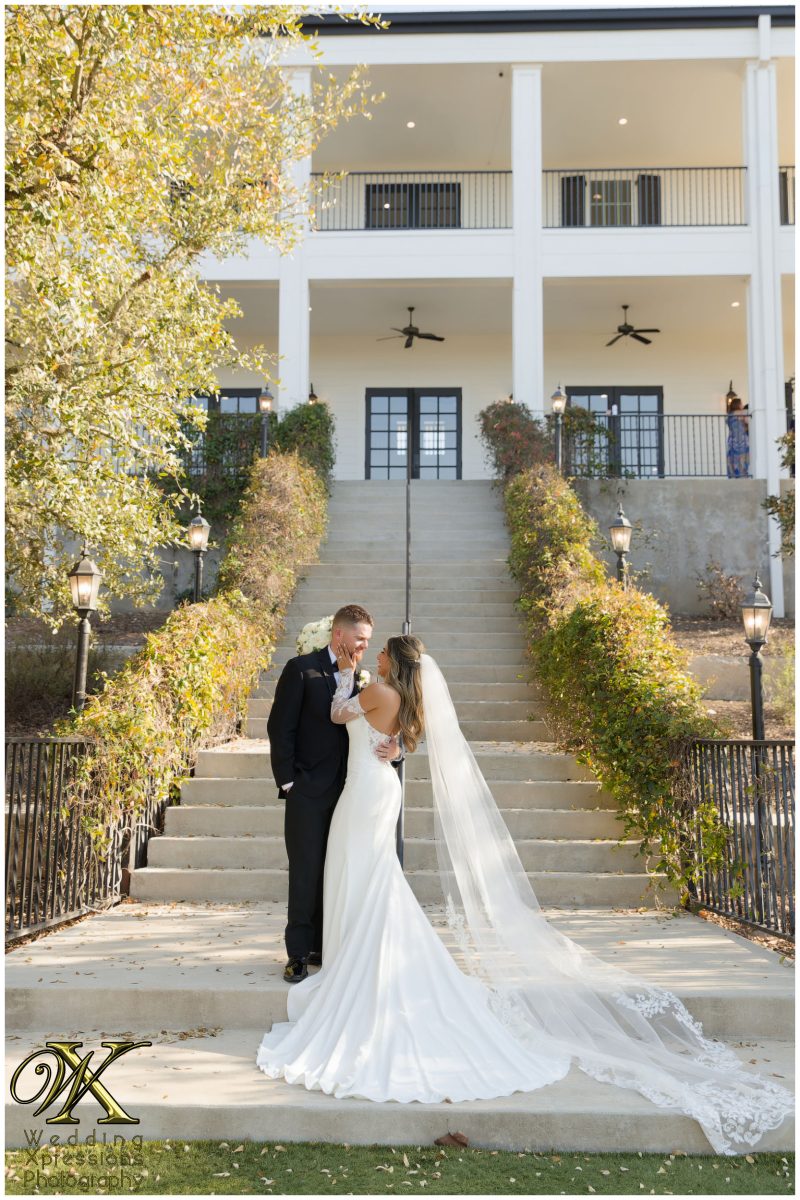 Romantic bride and groom portraits in Texas Hill Country at Kendall Point.